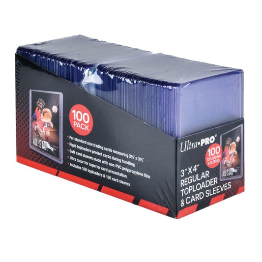 Ultra Pro - 100 Pack 3" x 4" Regular Toploader & Card Sleeves