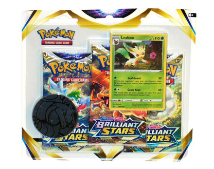 Pokémon TCG: Sword & Shield - Brilliant Stars 3 Booster Packs, Coin & Promo Card - 2 Choices