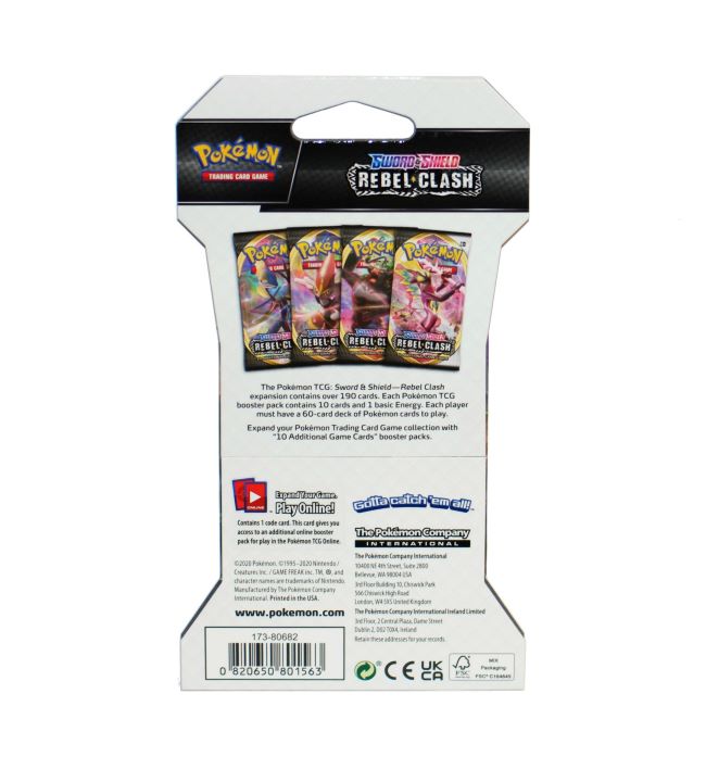 Pokémon TCG: Sword & Shield - Rebel Clash Sleeved Booster Pack