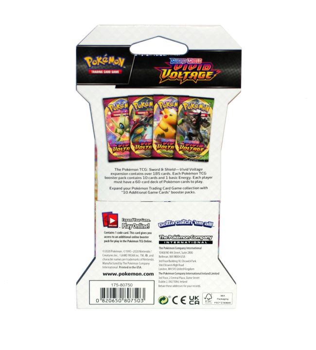 Pokémon TCG: Sword & Shield - Vivid Voltage Sleeved Booster Pack