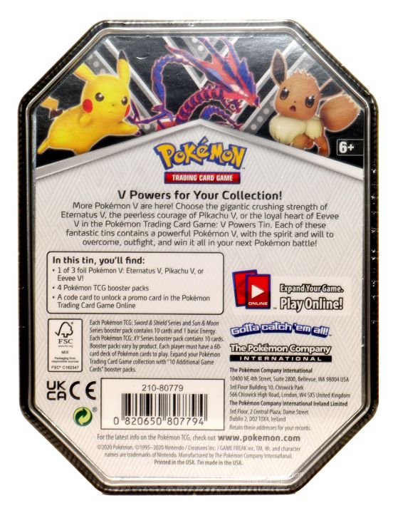 Pokémon TCG: V Powers Tins - 3 Choices